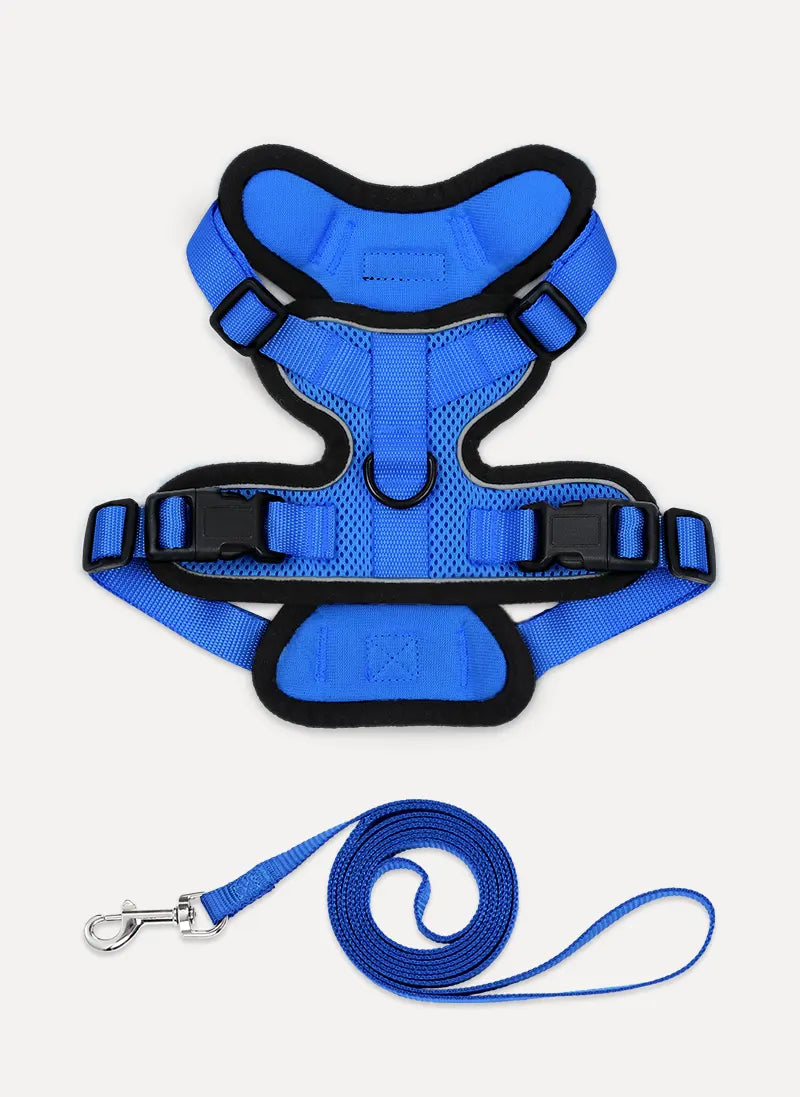 Rabbitgoo Classic Adjustable Cat Harness and Leash Set - Navy Blue