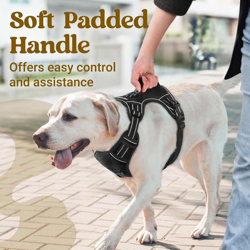 Uplift Pro Adjustable Dog Harness with Neck Buckle - Black