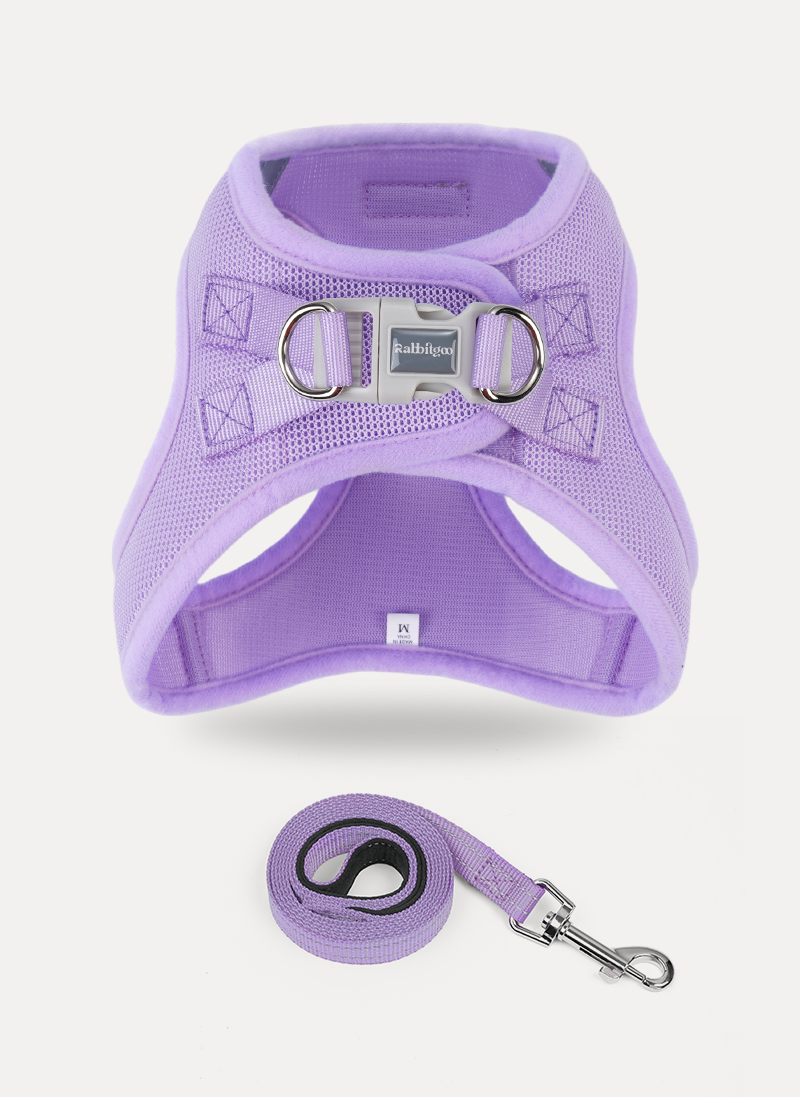Minifit Small Dog Harness and Leash Set - Light Purple