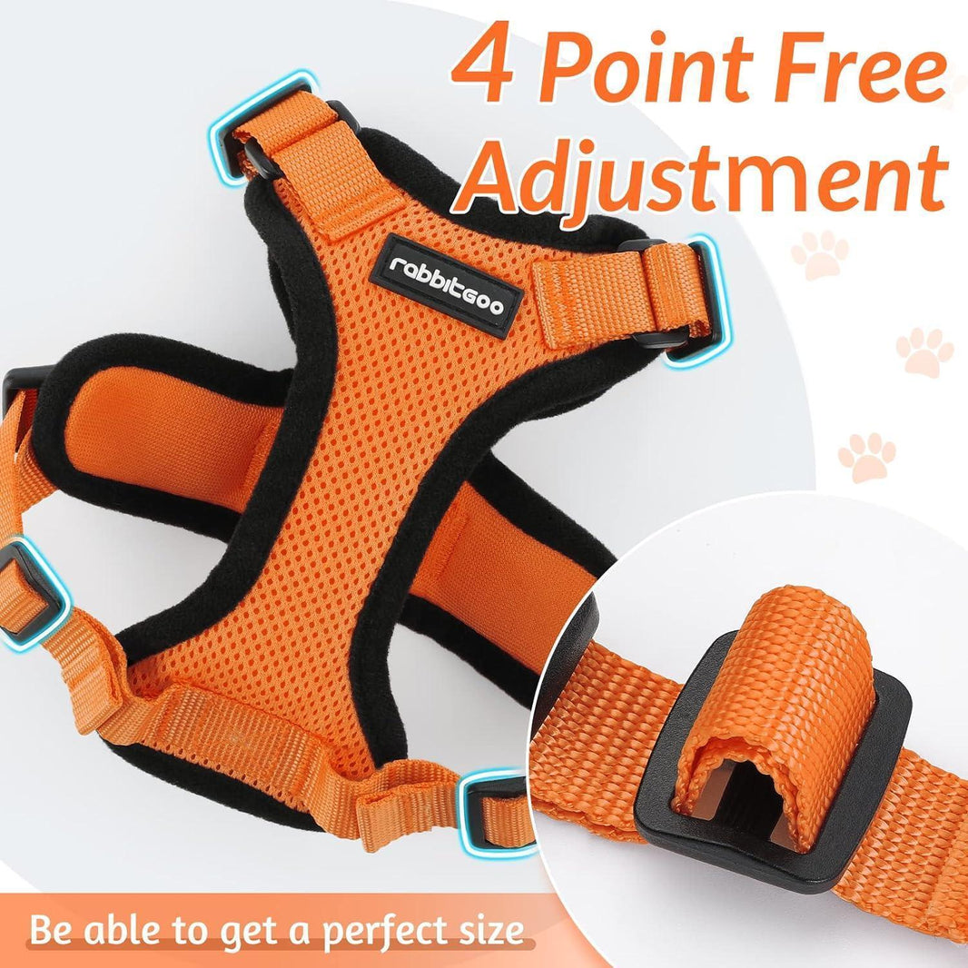 Rabbitgoo Classic Adjustable Cat Harness and Leash Set - Orange