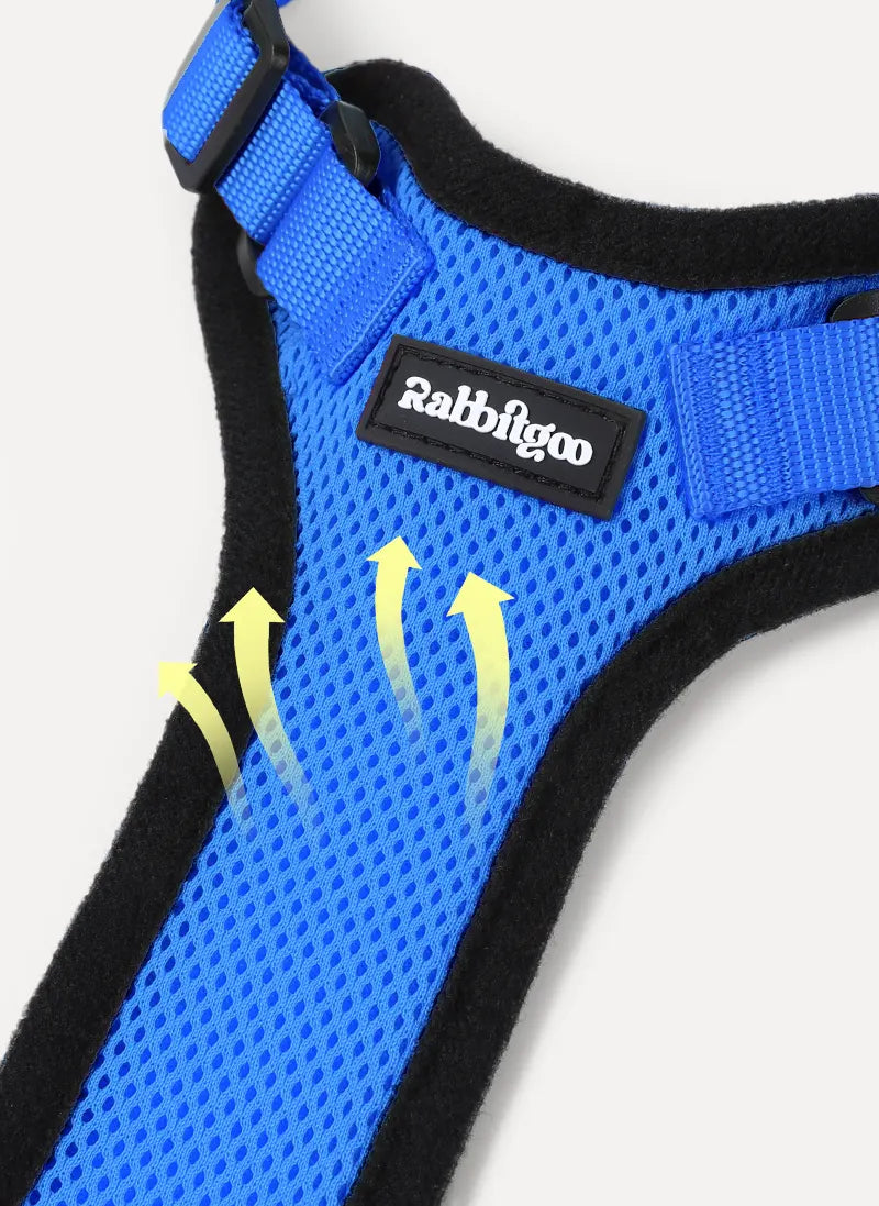 Rabbitgoo Classic Adjustable Cat Harness and Leash Set - Navy Blue