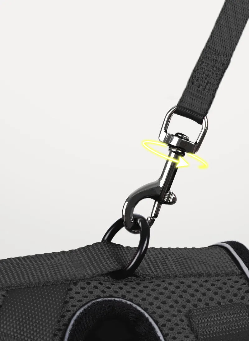 Rabbitgoo Classic Adjustable Cat Harness and Leash Set - Black