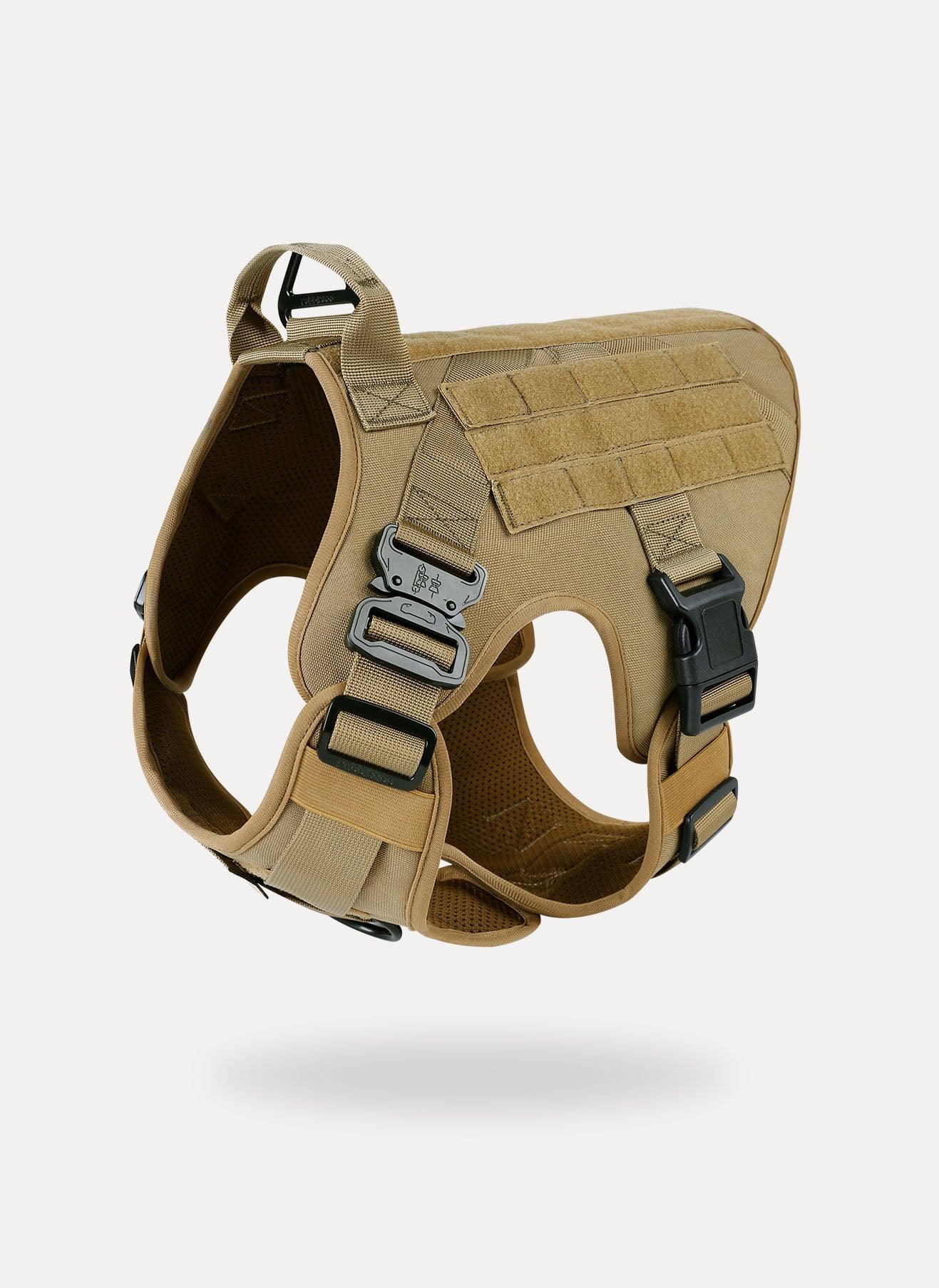 Tactical Dog Harness Vest with Handle - Tan