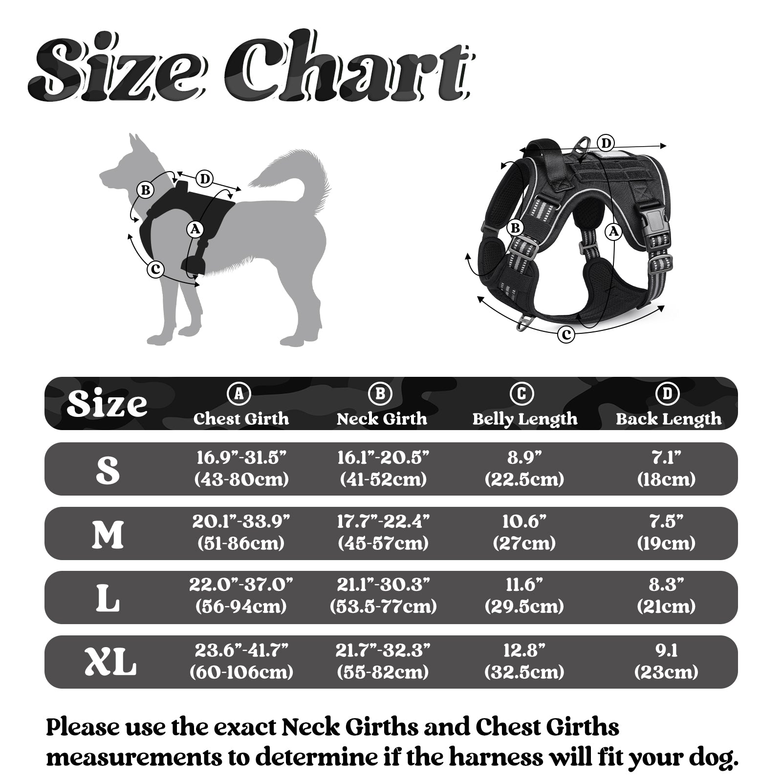 Tactical_dog_harness_size_chart_-_black - Rabbitgoo
