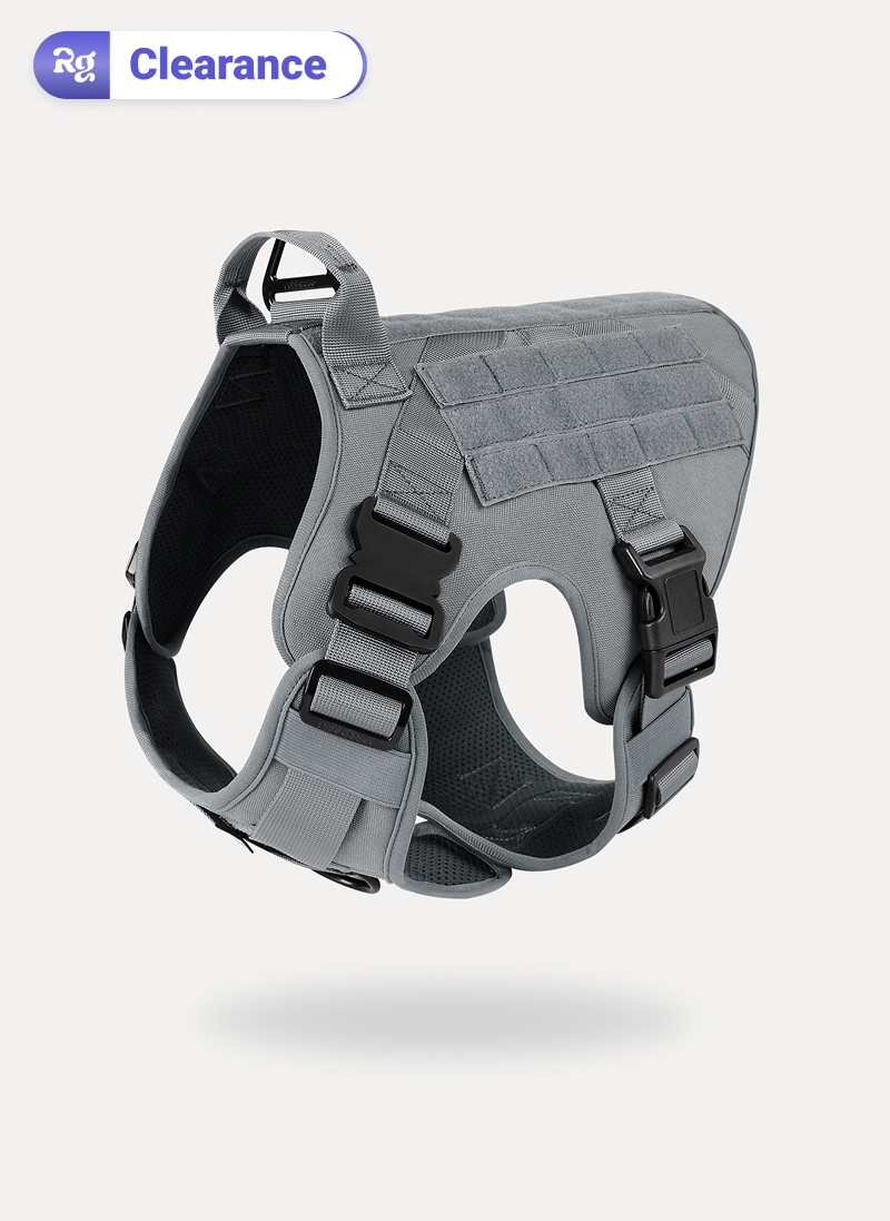 PAWTRENDER Mega Tactical Dog Harness - Grey
