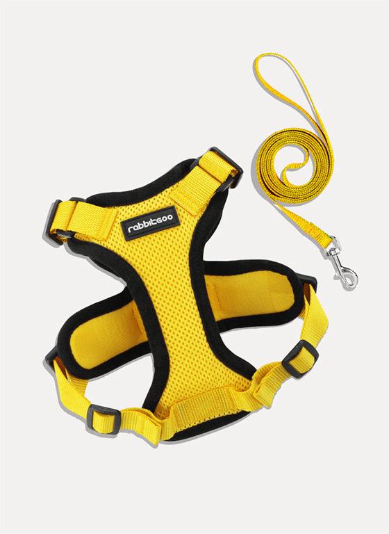 Rabbitgoo Classic Adjustable Cat Harness and Leash Set - Yellow