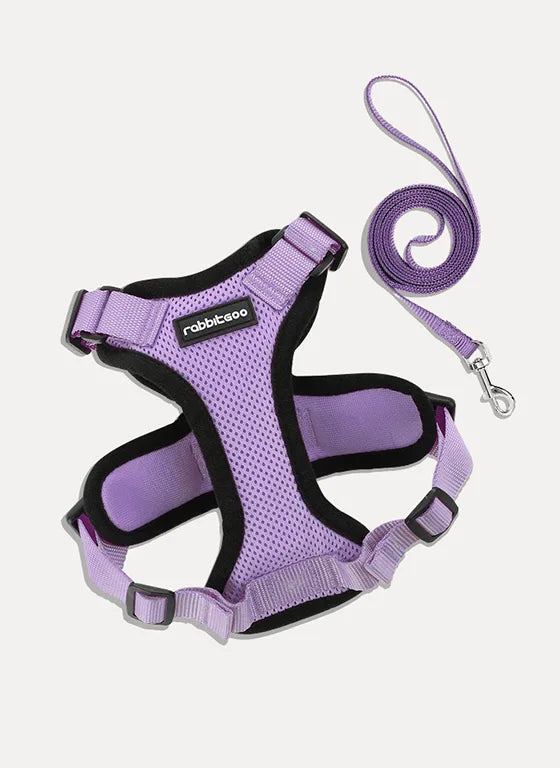 Rabbitgoo Classic Adjustable Cat Harness and Leash Set - Light Purple