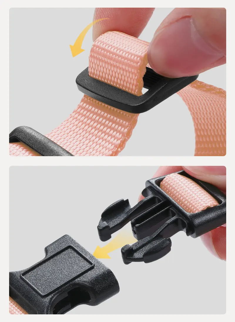 Rabbitgoo Classic Adjustable Cat Harness and Leash Set - Light Salmon Pink