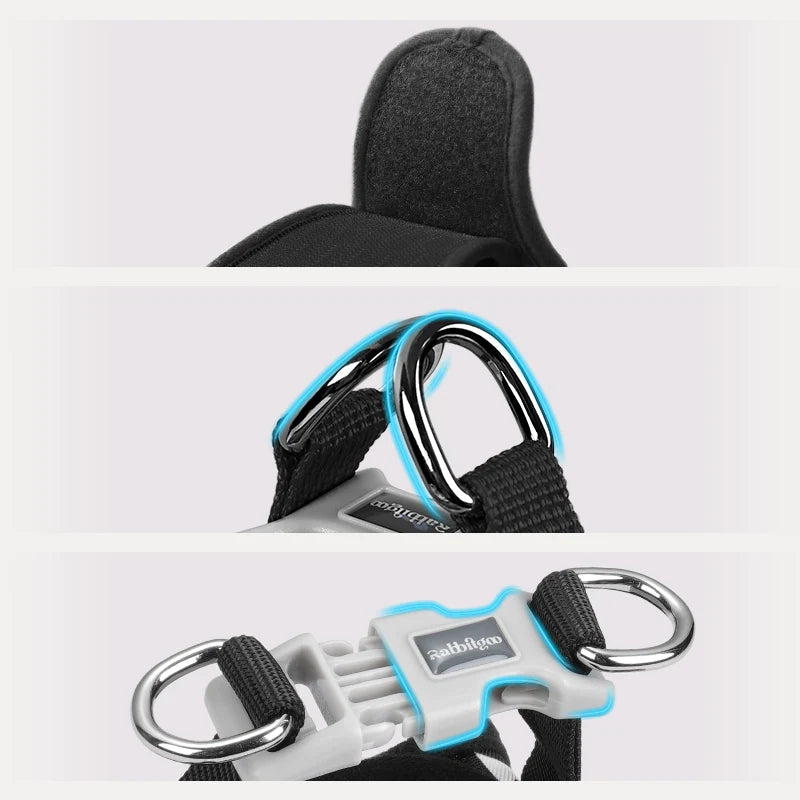 Minifit Small Dog Harness and Leash Set - Black White Cow