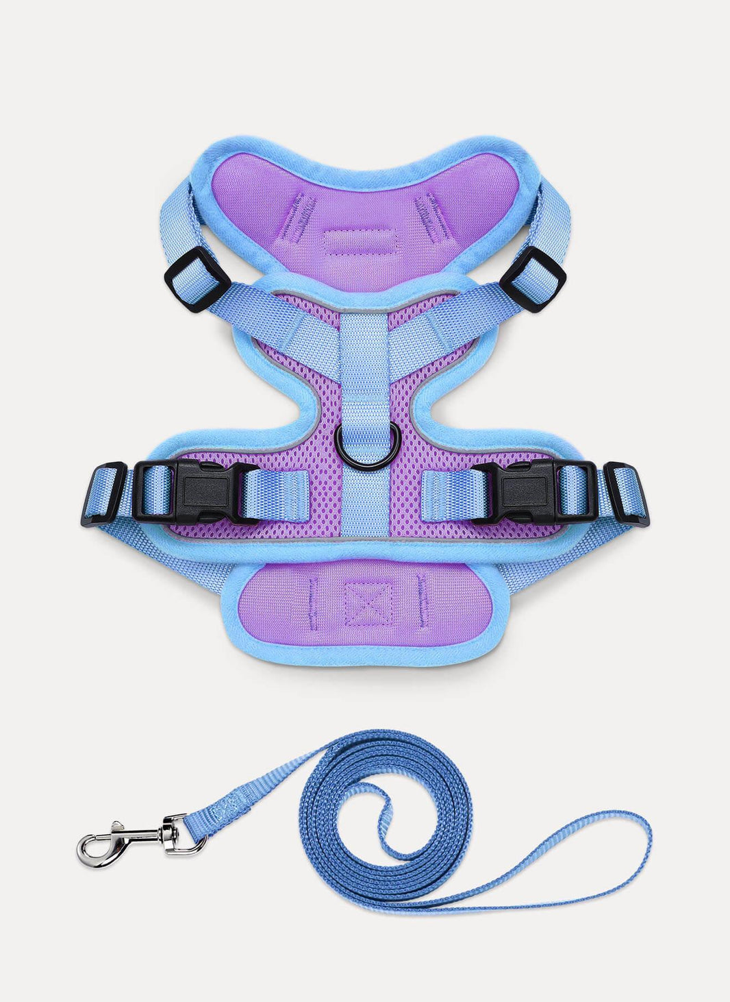 Rabbitgoo Fusion Adjustable cat harness and leash set - Purple & Blue