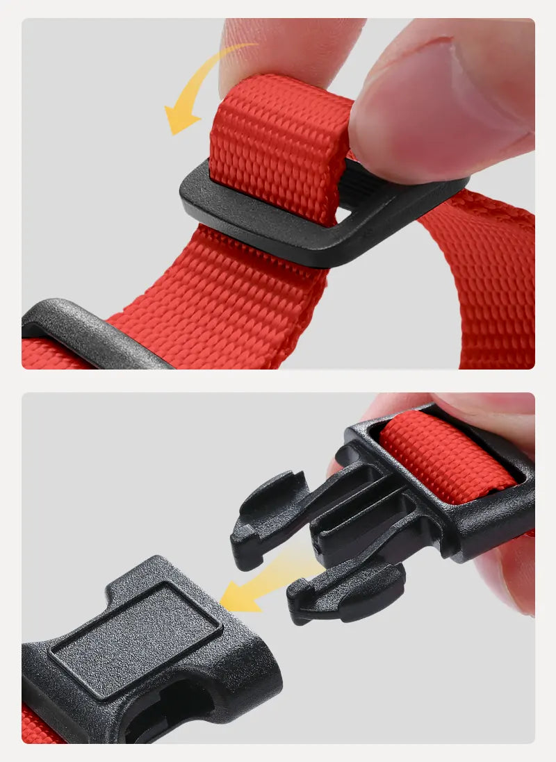Rabbitgoo Classic Adjustable Cat Harness and Leash Set - Red