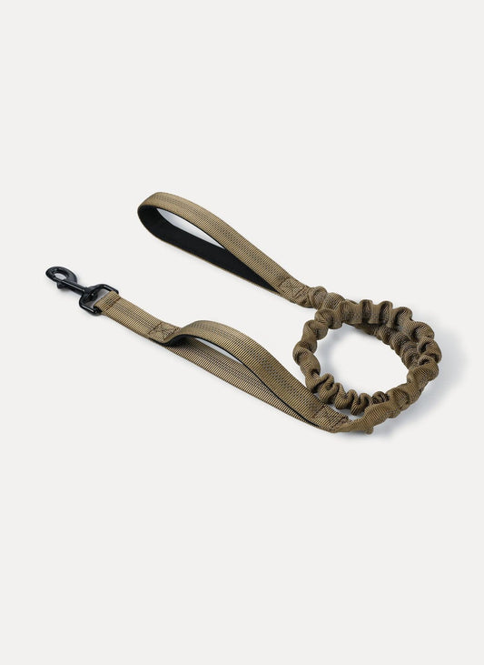 Rabbitgoo Dog Leash with 2 Padded Traffic Control Handles - Tan