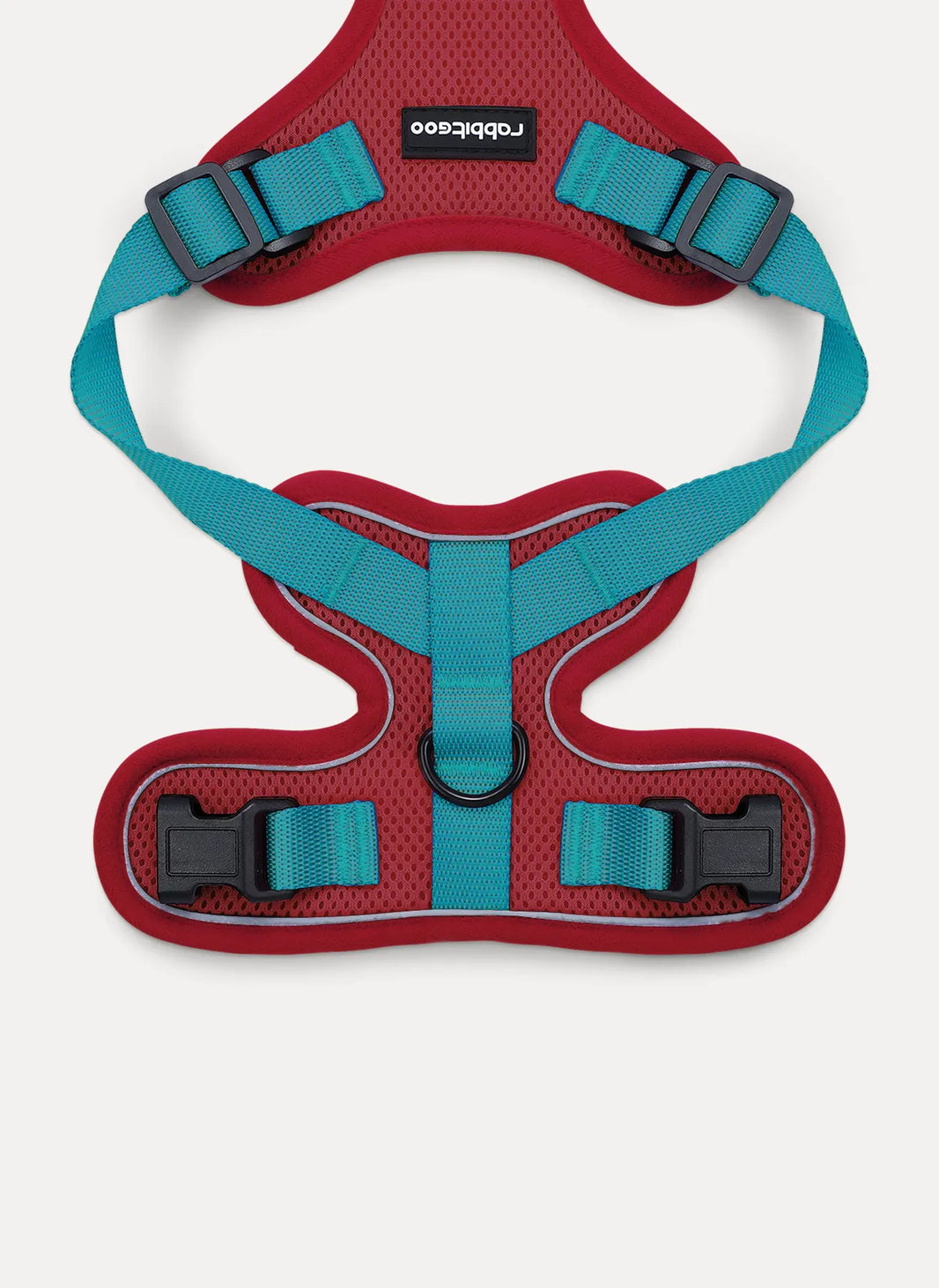 Rabbitgoo Fusion Adjustable cat harness and leash set - Red & Teal