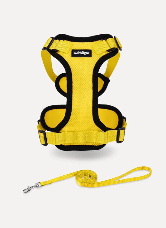 Rabbitgoo Classic Adjustable Cat Harness and Leash Set - Yellow