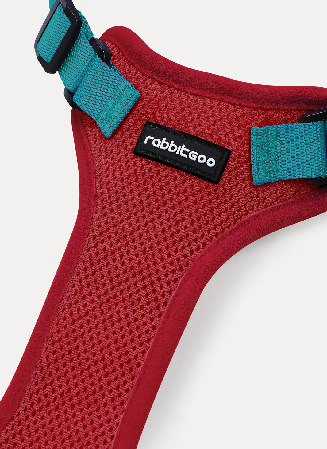 Rabbitgoo Fusion Adjustable cat harness and leash set - Red & Teal