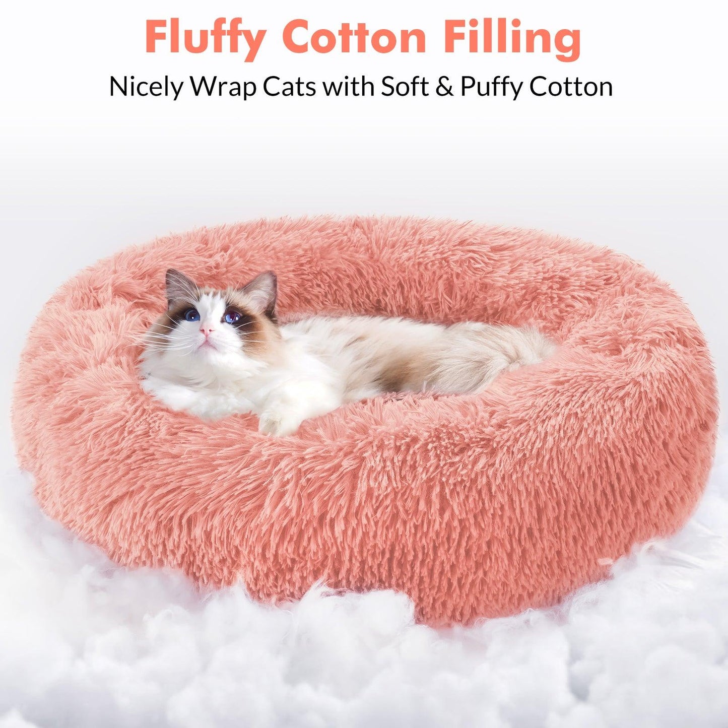 Floof Calming 24'' Pet Bed - Pink