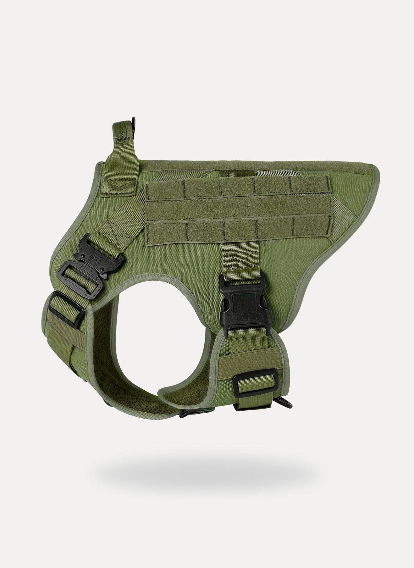 Tactical Dog Harness Vest with Handle - Green