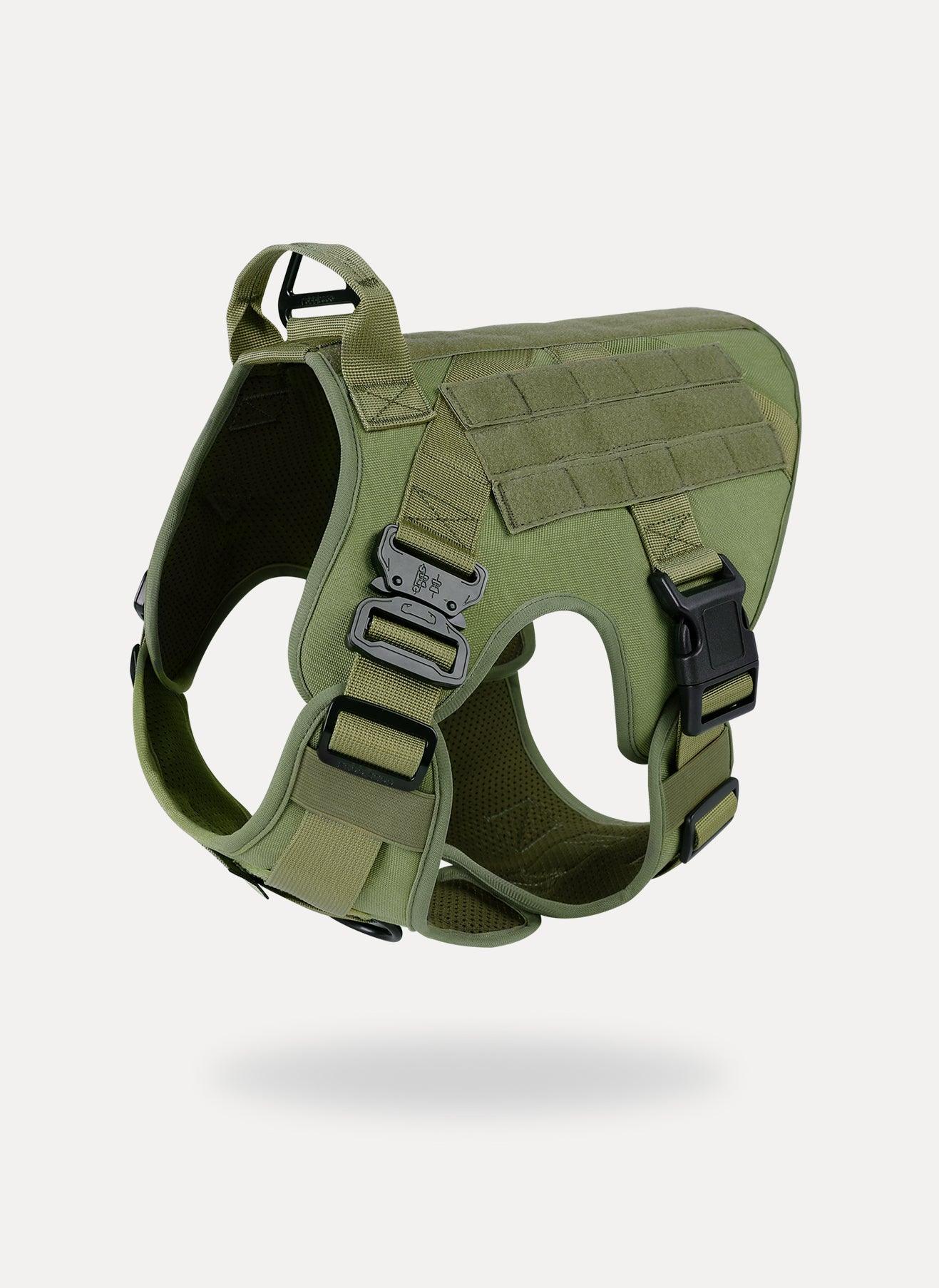 Tactical Dog Harness Vest with Handle - Green