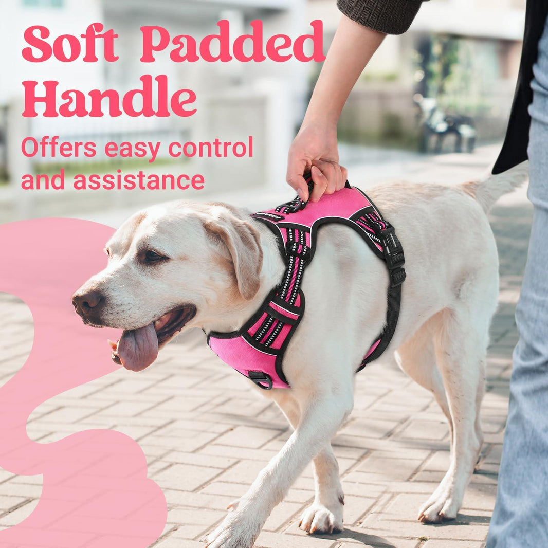 Uplift Pro Adjustable Dog Harness with Neck Buckle - Pink