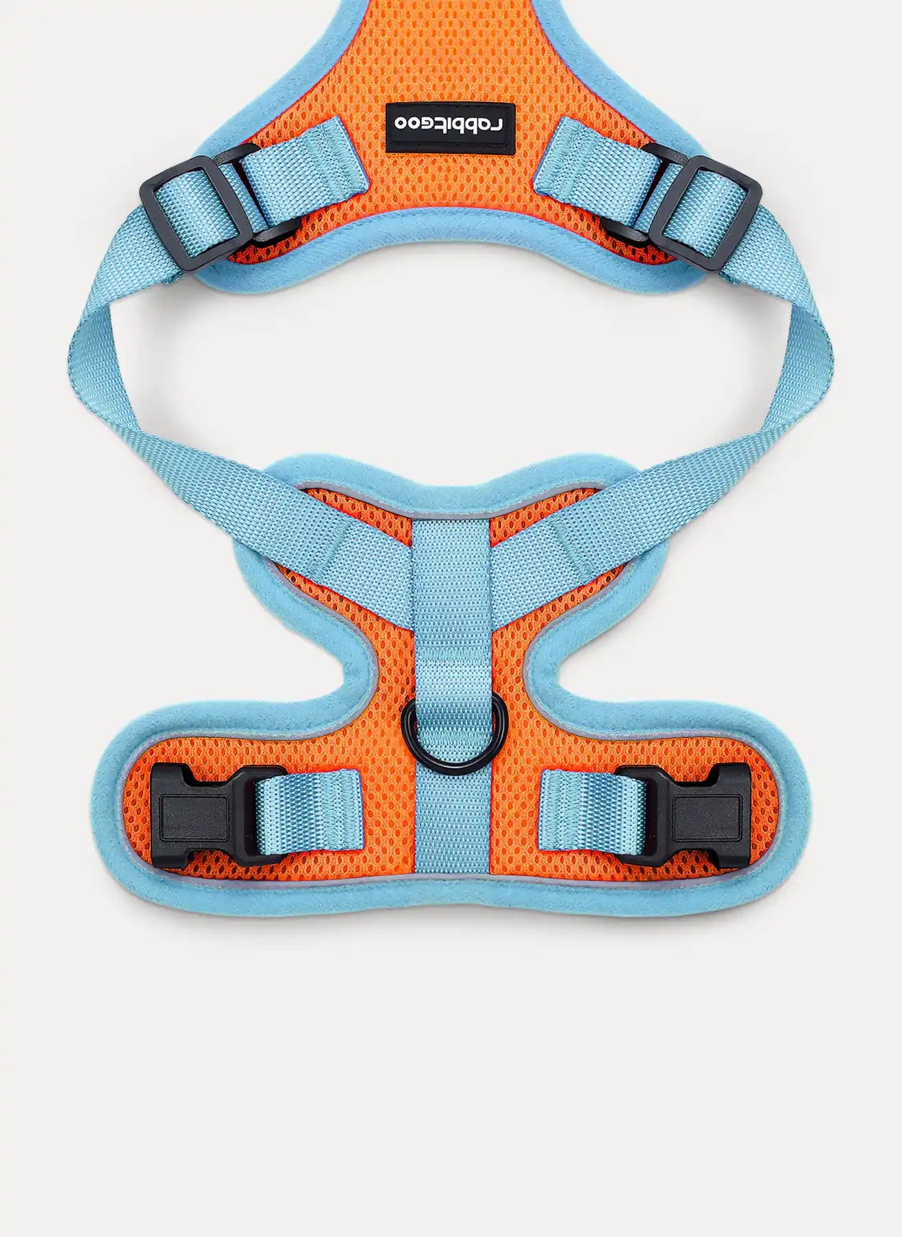 Rabbitgoo Fusion Adjustable cat harness and leash set - Orange & Light Blue 