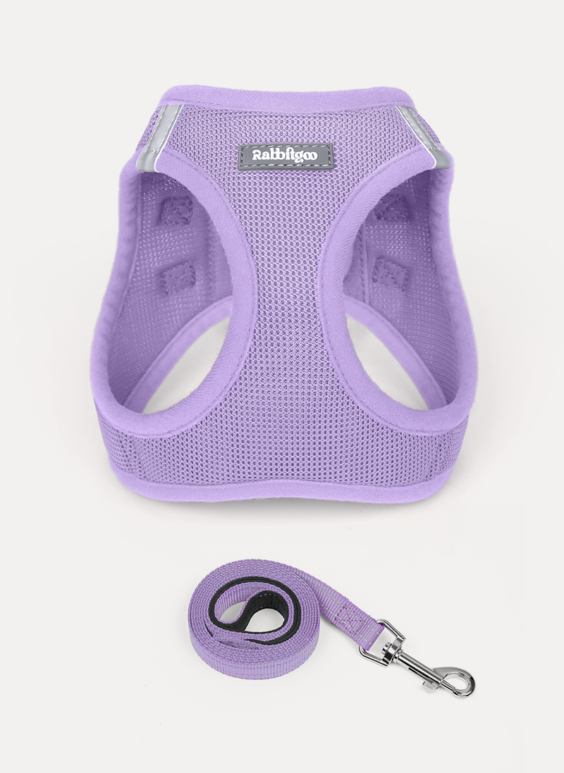 Minifit Small Dog Harness and Leash Set - Light Purple
