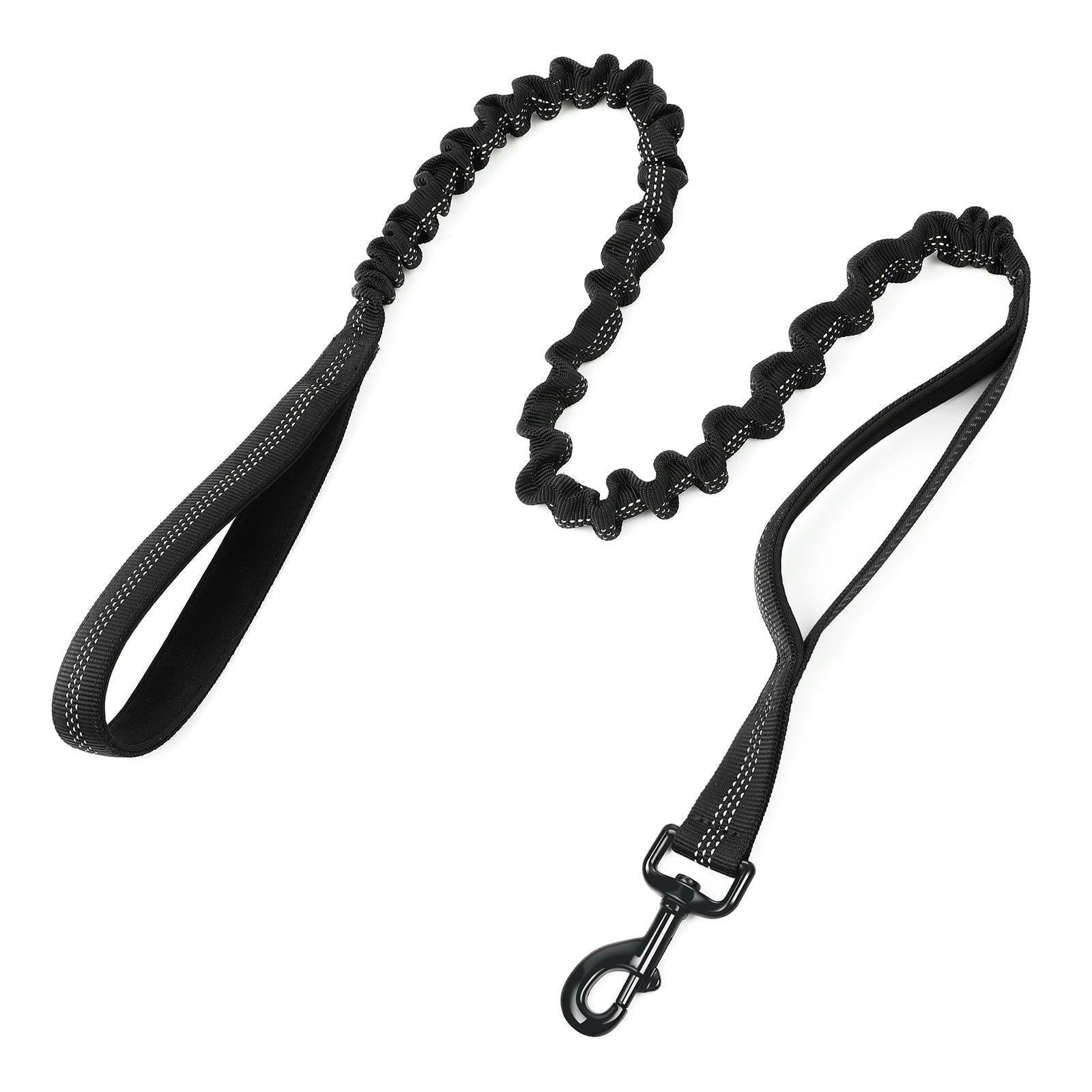 Rabbitgoo Dog Leash with 2 Padded Traffic Control Handles - Black 