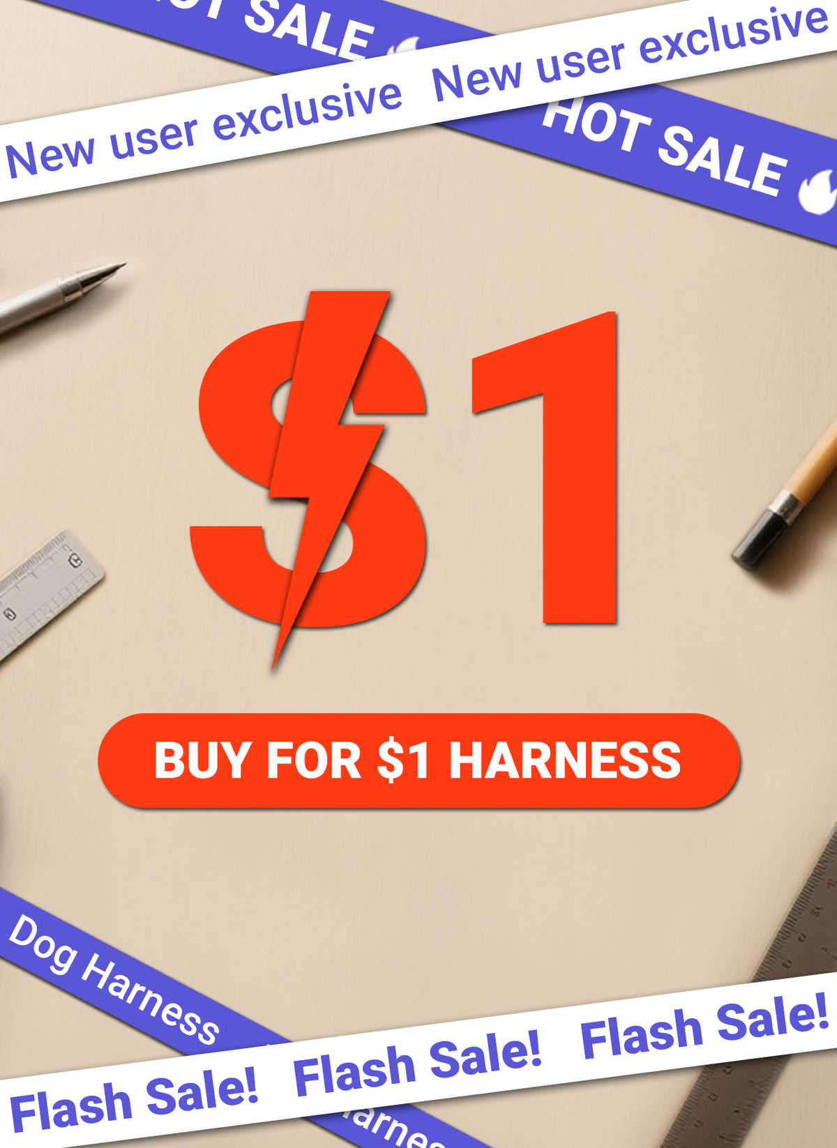 FLASH SALE: ColorPop Fit No Pull Dog Harness