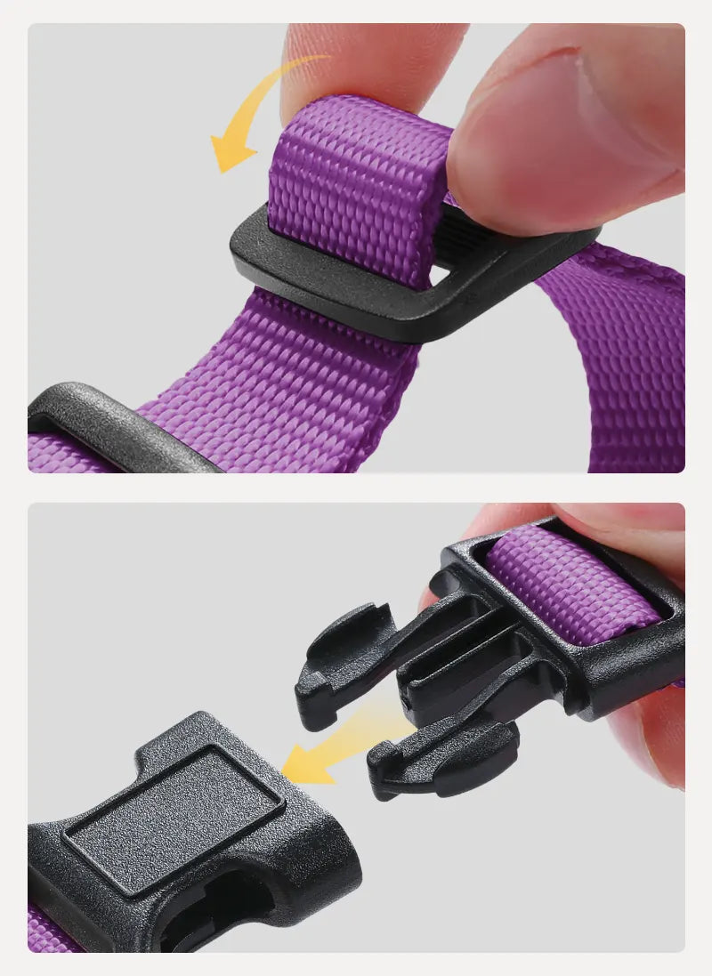 Rabbitgoo Classic Adjustable Cat Harness and Leash Set - Purple