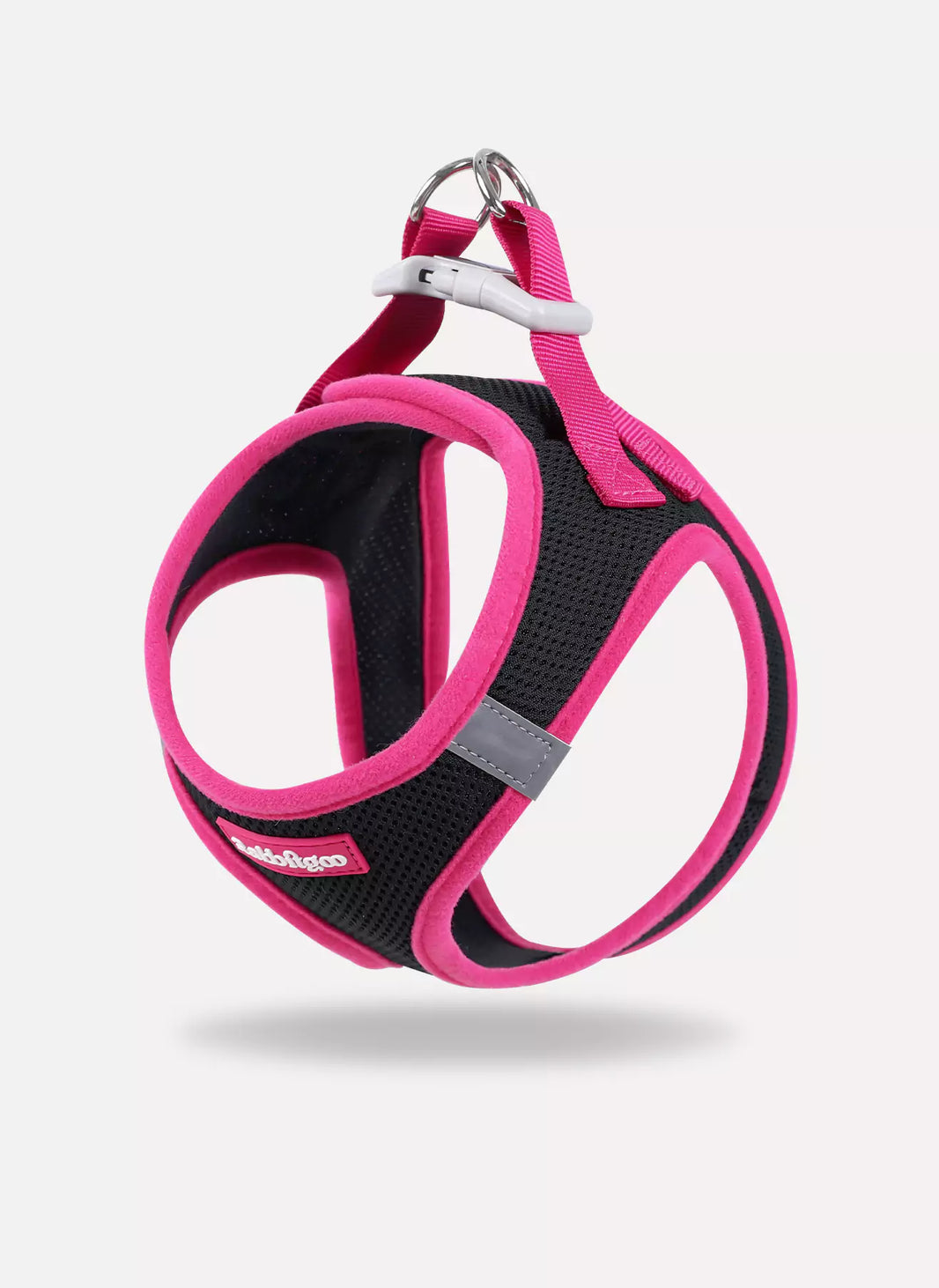 Minifit Small Dog Harness and Leash Set - Black & Rose Red