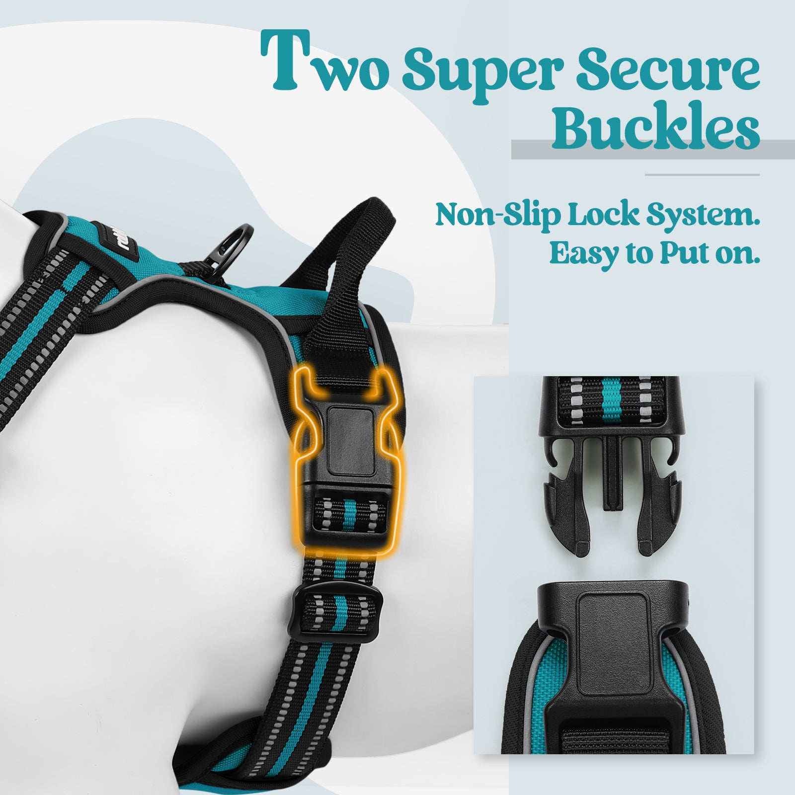 Classic Fit No Pull Dog Harness - Teal