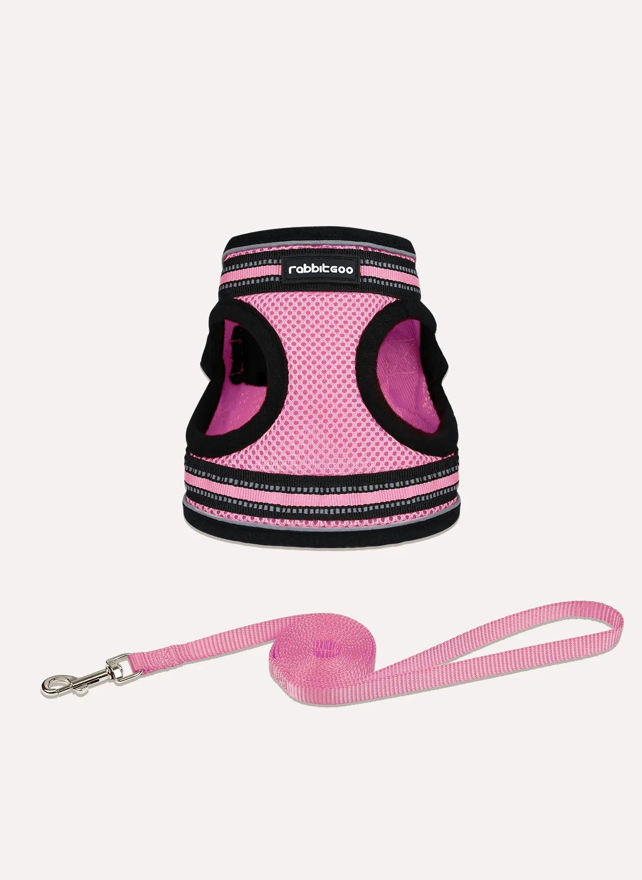Rabbitgoo Escape Proof Cat Harness and Leash Set - Pink