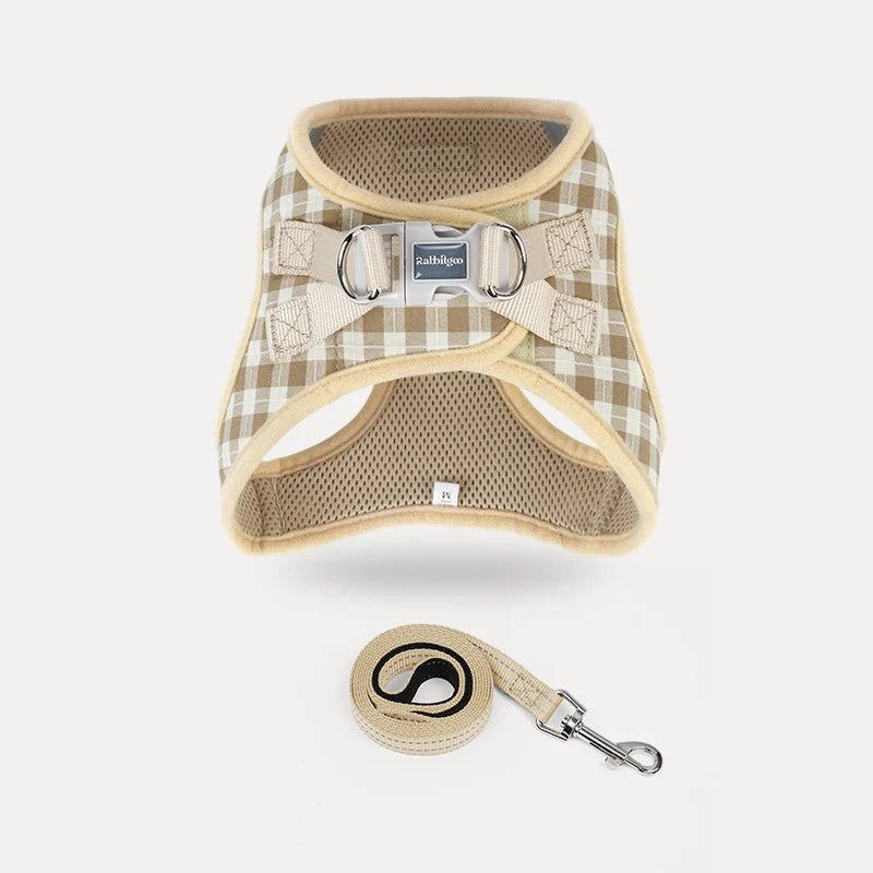 Minifit Small Dog Harness and Leash Set - Beige Check