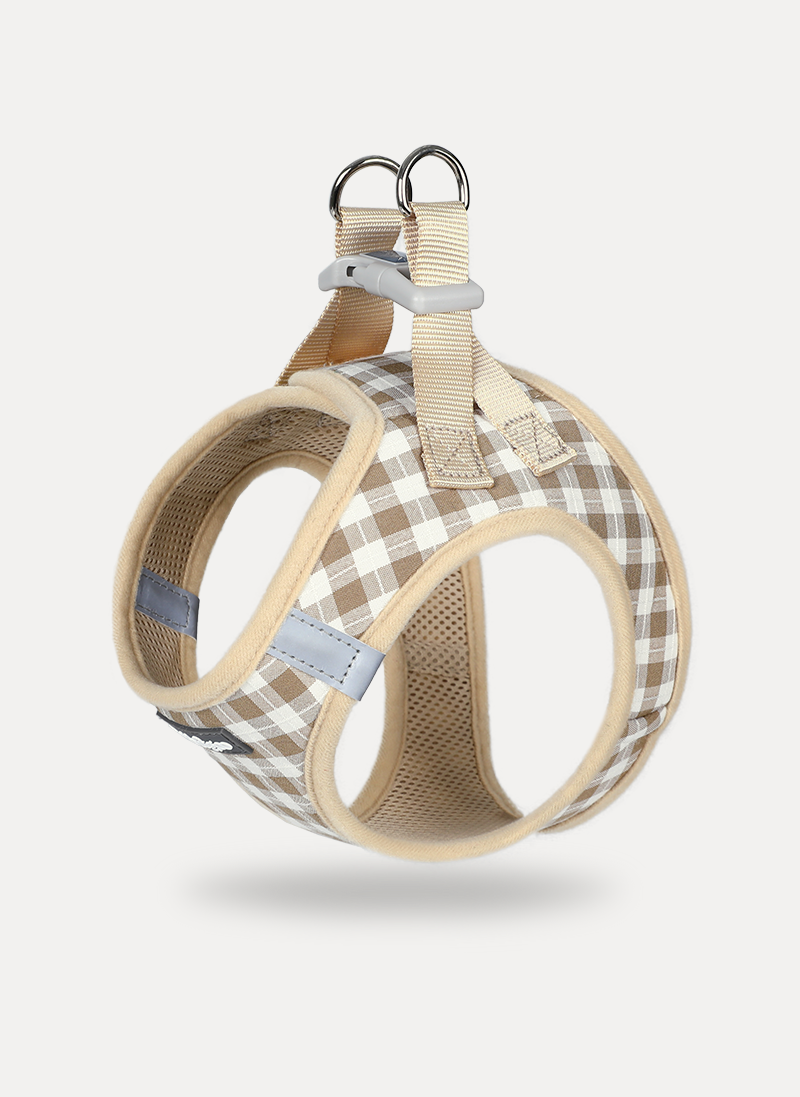 Minifit Small Dog Harness and Leash Set - Beige Check
