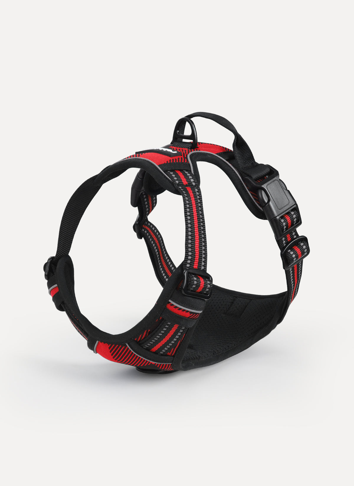 Urban Grid No Pull Dog Harness - Checkered Red