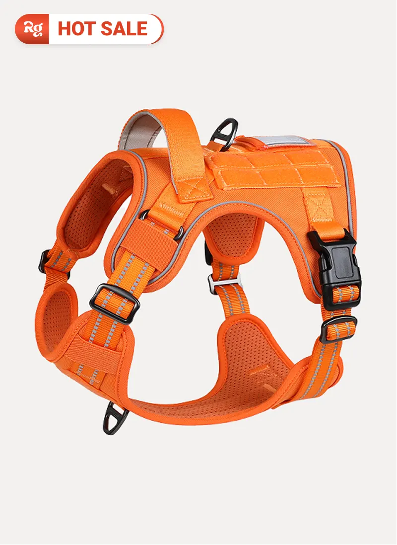 ColorPop Escape Proof Tactical Dog Harness - Orange