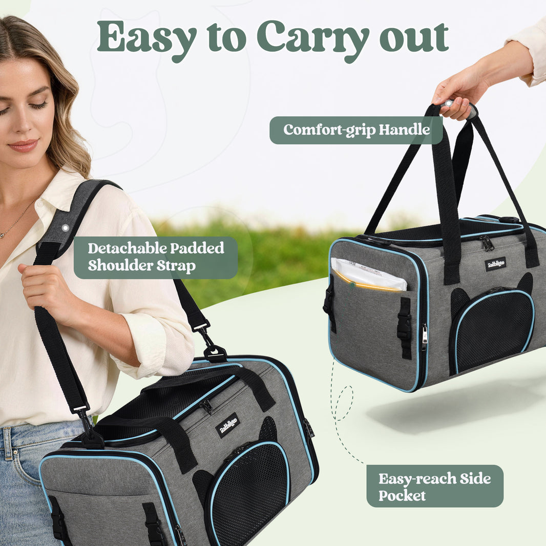 Rabbitgoo Fortress Pet Carrier - Meow Bag