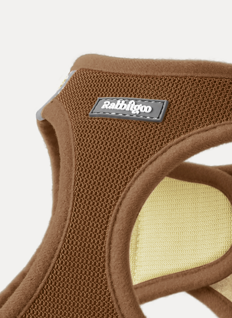 Minifit Small Dog Harness and Leash Set - Brown & Beige