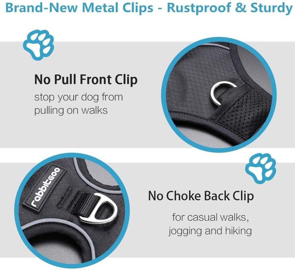 No Pull Dog Harness and Leash Set - Black / M