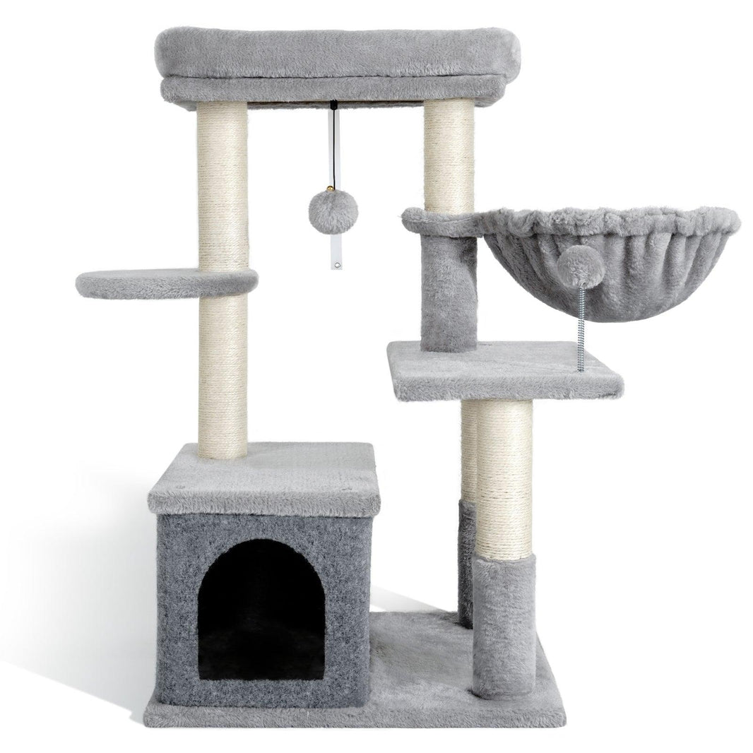 Rabbitgoo 33" Cat Tree for Indoor Kittens - Dark Grey / 19.2"L x 16.8"W x 33.45"H
