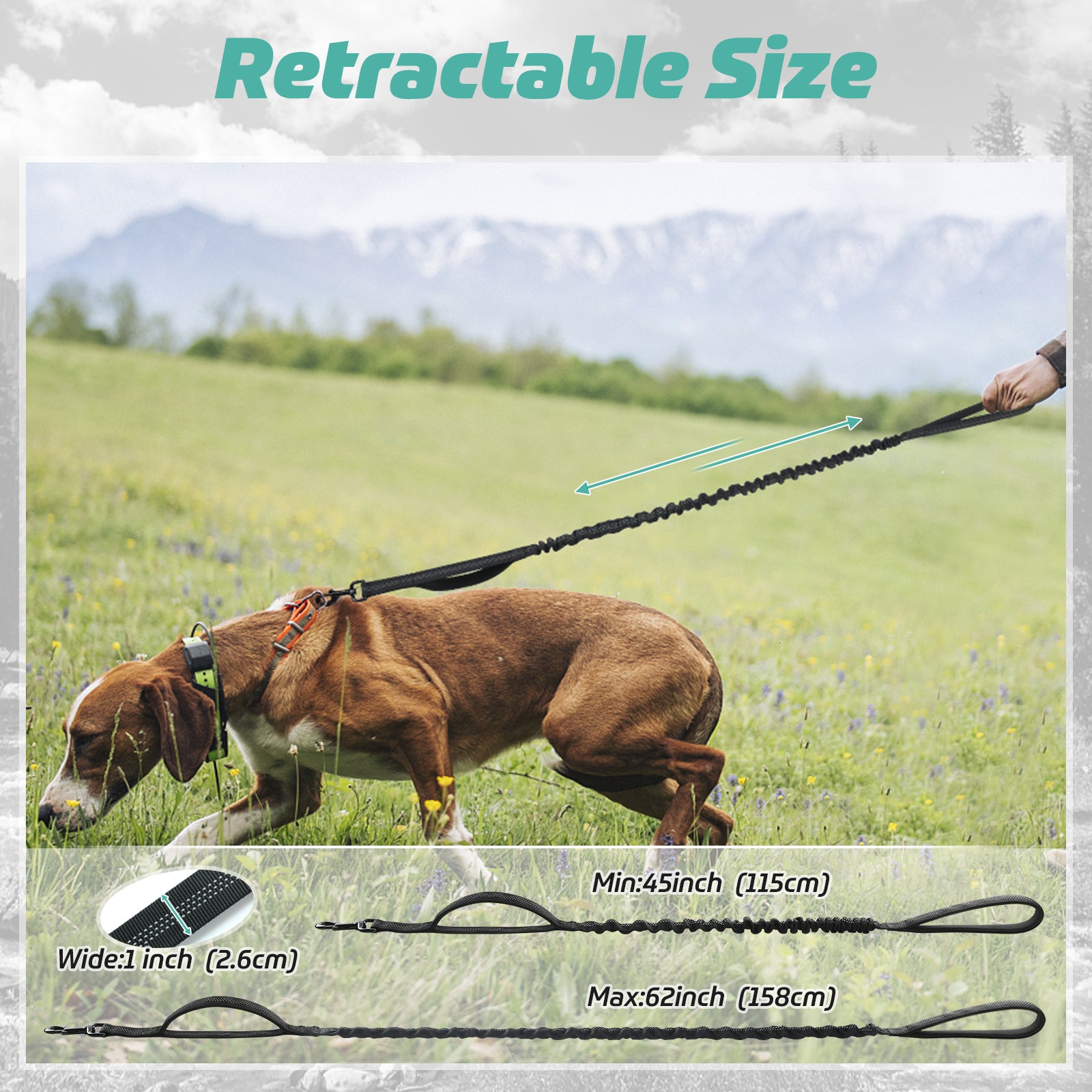 Brown Camo Tactical Dog Harness Leash Set