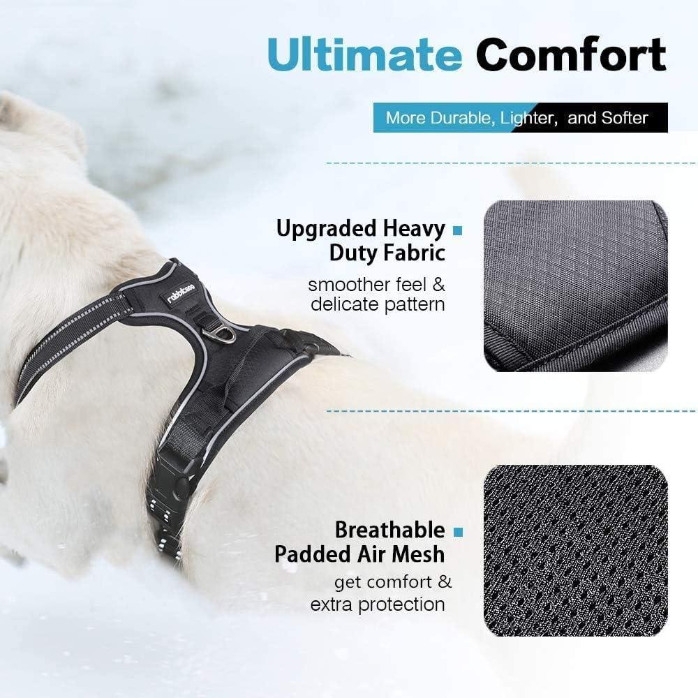 No Pull Dog Harness and Leash Set - Black / M