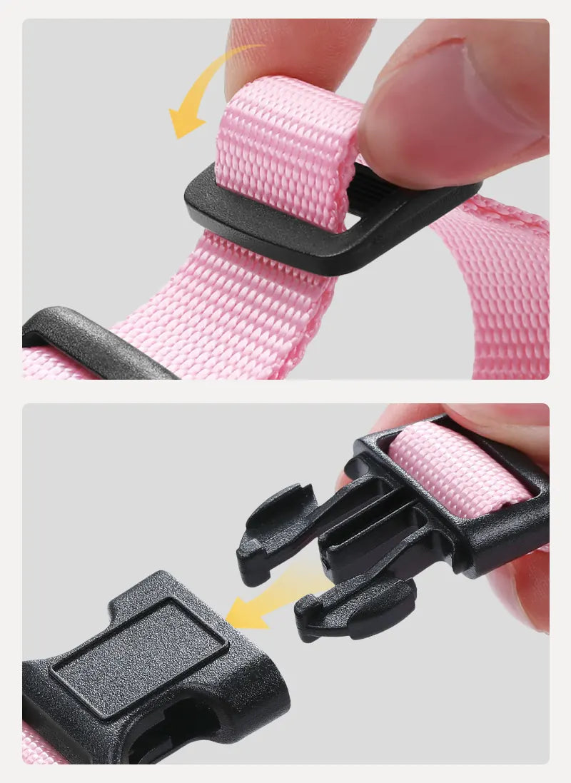 Rabbitgoo Kaleido Adjustable cat harness and leash set - Confetti Pink