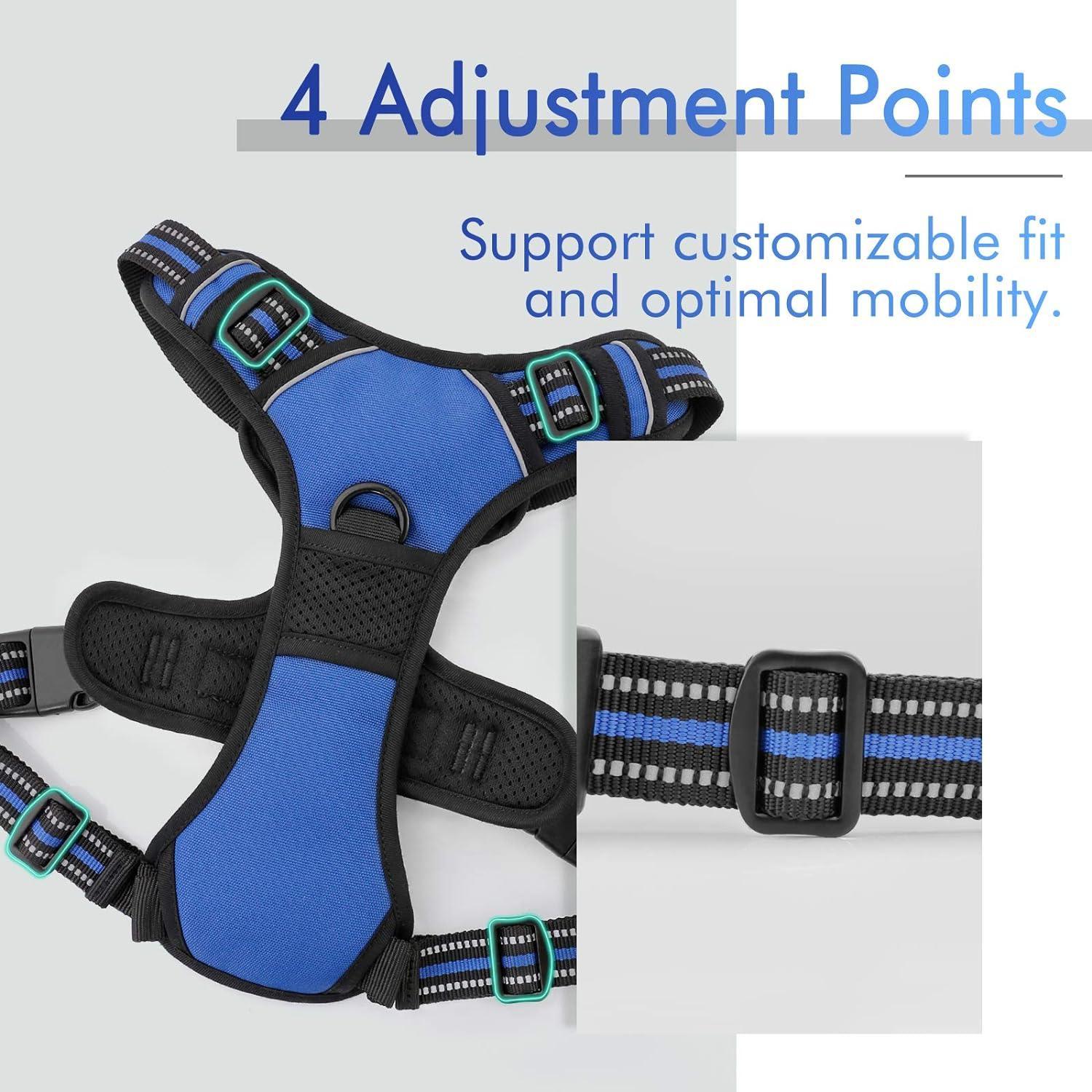 Rabbitgoo No Pull Dog Harness - Dazzling Blue 