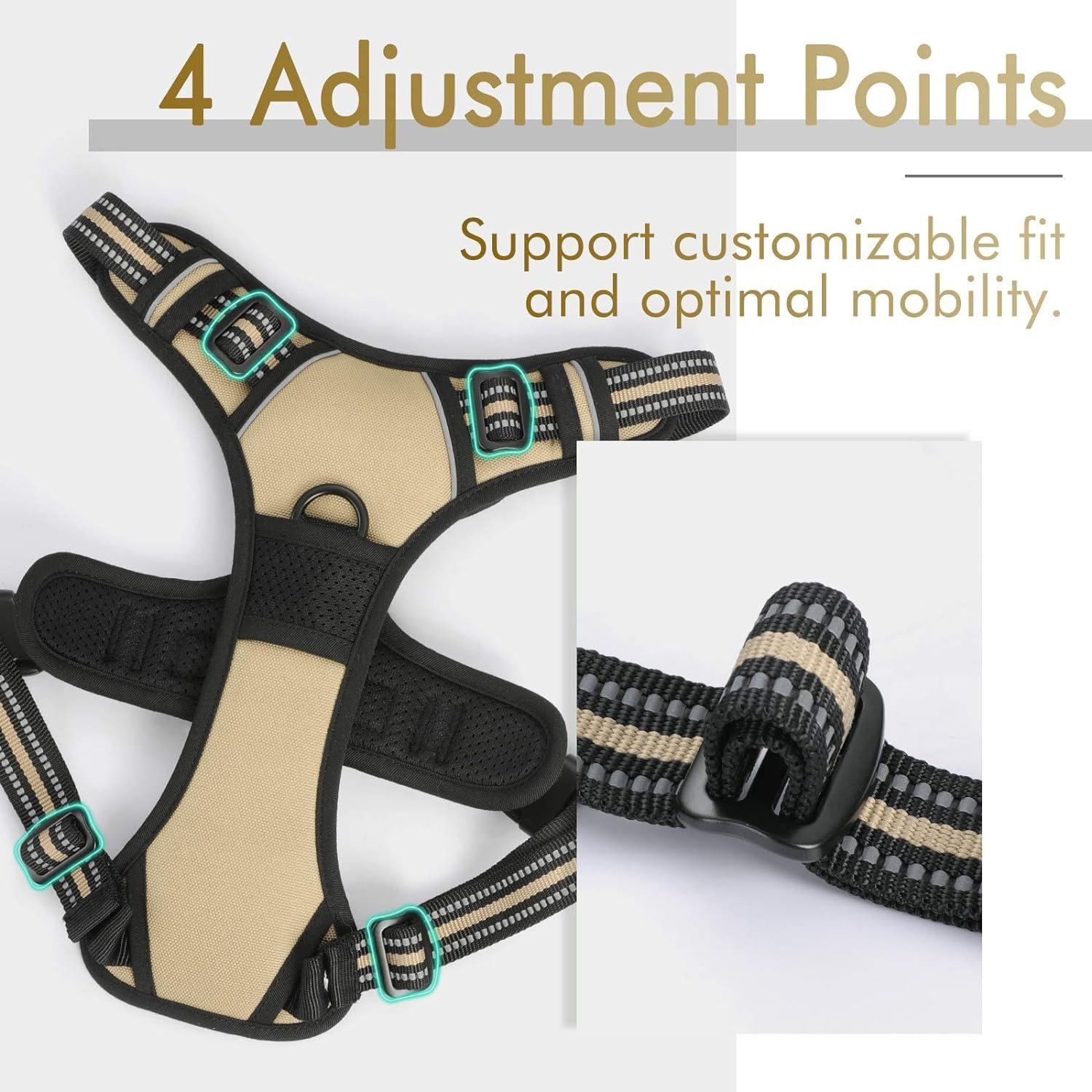 Rabbitgoo No Pull Dog Harness - Beige 