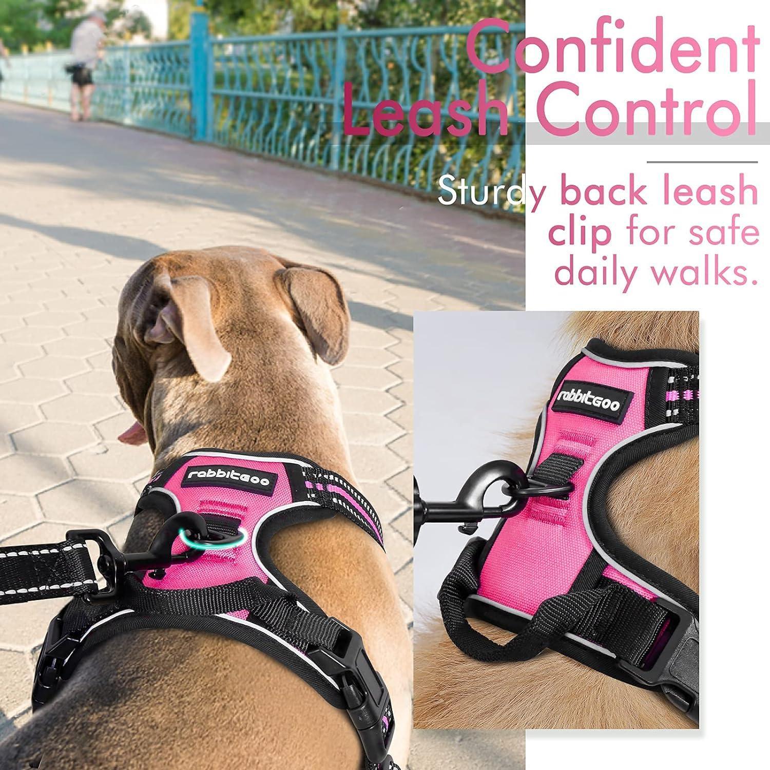 Rabbitgoo No Pull Dog Harness - Hot Pink 