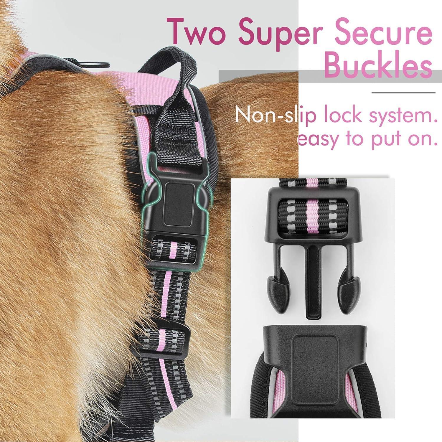Rabbitgoo No Pull Dog Harness - Pink 