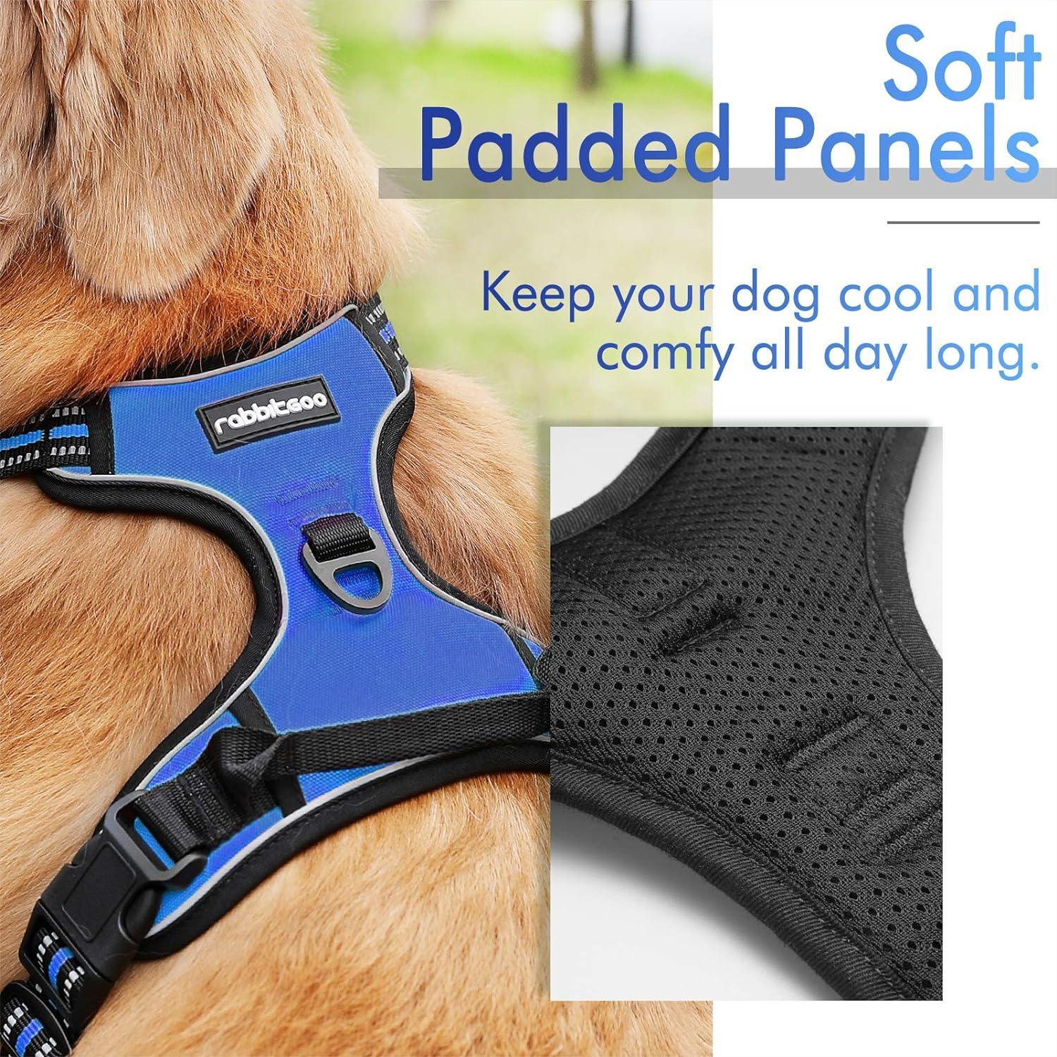 Rabbitgoo No Pull Dog Harness - Dazzling Blue 