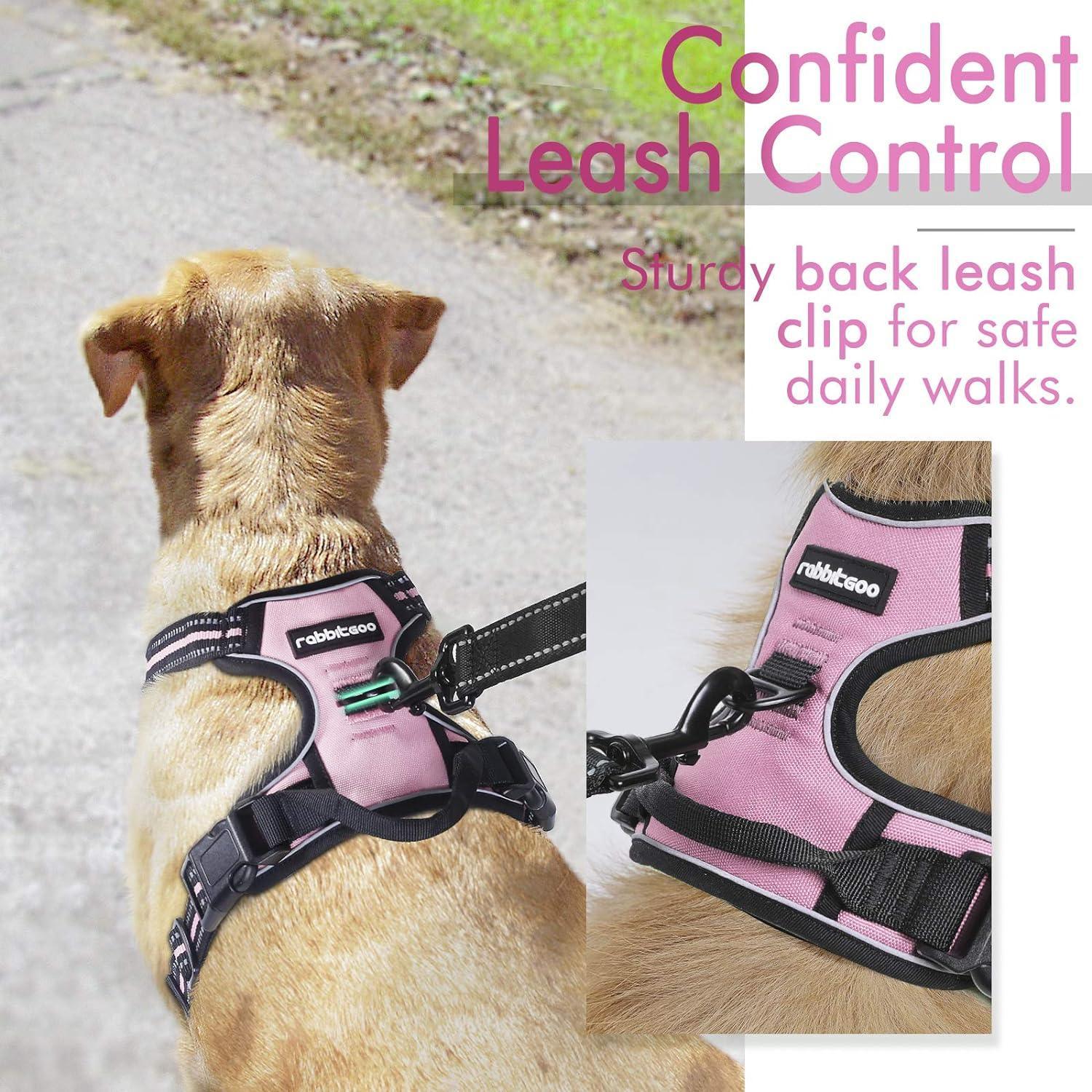 Rabbitgoo No Pull Dog Harness - Pink 