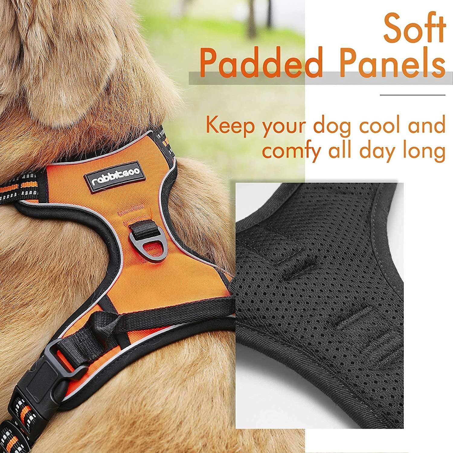 Rabbitgoo No Pull Dog Harness - Orange 