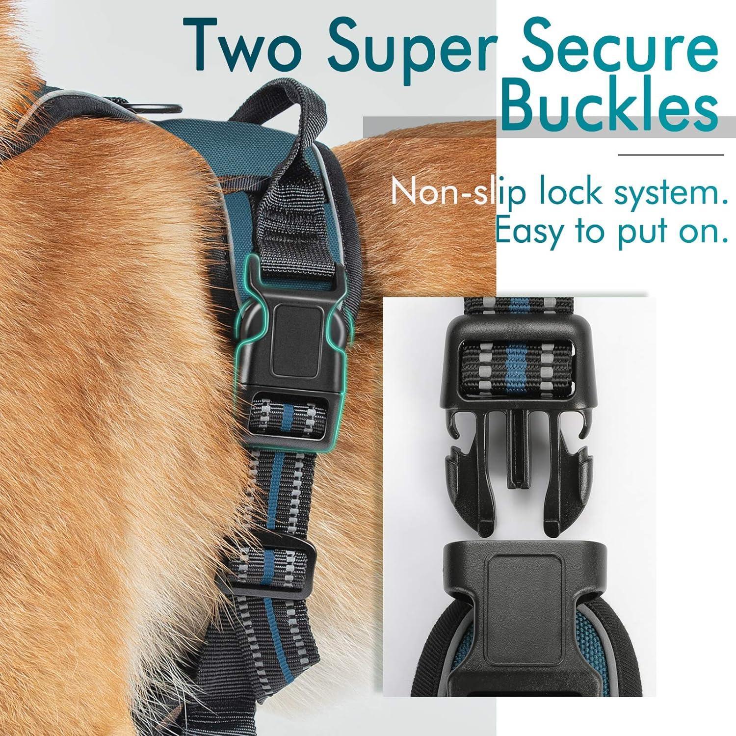 Rabbitgoo No Pull Dog Harness - Blue Coral